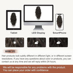 FLUFYMOOZ Ponytail Extension, 18 Inch Claw Clip Ponytail Extension, Wavy Curly Claw Clip in Ponytail Hair Extensions, Natural Fake Ponytail Synthetic Hairpiece for Women (Black Brown)