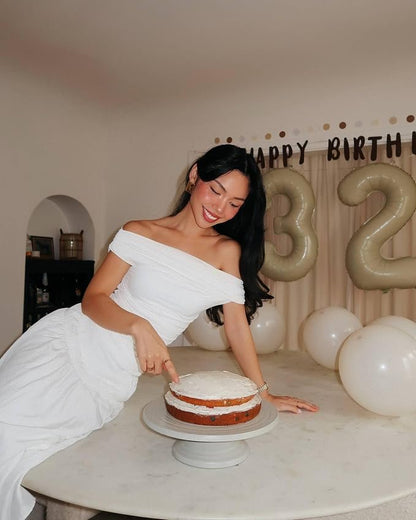 Cream Number 4 Balloon 40 Inch, 4th Birthday Party Decorations Men Women | Foil - Image 2