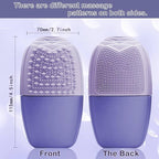 XHJRI Ice Face Roller Massager,Ice Cube Roller for Face, Eyes and Neck Naturally Conditioning and Skin Care,De-Puff Eye Bags,Reduce Migraine Pain,Reusable Massage Silicone Ice Mold (New Purple)