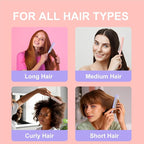 RHOS Rat Tail Comb for Parting, Fine Tooth Teasing Comb with Pick, 2 Pack Hair Styling Combs Set for Women and Men, Pink & Purple, Plastic, Unisex