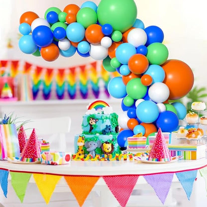 Blue Green Orange Dinosaur Balloon Arch, Boys Birthday, Baby Shower Decorations - Image 5