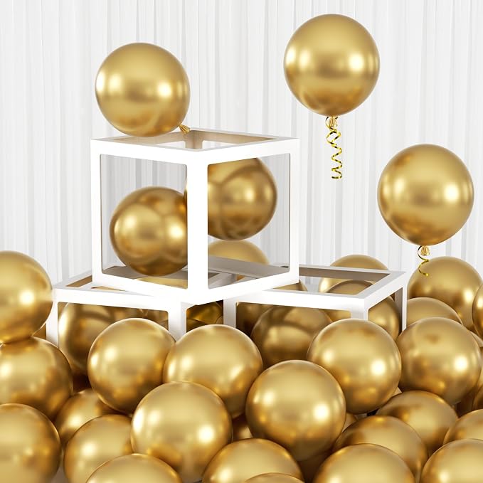 100pcs 5inch Metallic Gold Balloons | 5” Mini Chrome Gold Party Balloons Kit by Colorfullifefromnowon