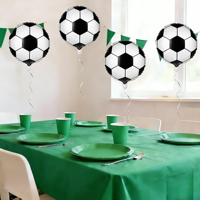Fovths 12 Pieces Inflatable Soccer Balloons 18 Inches Soccers Foil Balloons - Image 5