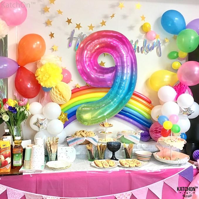 KatchOn, Rainbow Number 9 Balloon - Image 6