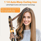 Hair Styler Hair Dryer Brush - 110,000 RPM High-Speed Hot Air Styler,Multi Stylers with Auto-Wrap Curler, Professional Blow Dryer Brush for Fast Curling Volumizing Styling (Black-Orange)