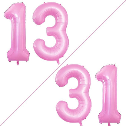 Number 13 Balloons for 13th Birthday Sweet 13 Party Decorations, 42 Inch Jumbo - Image 2