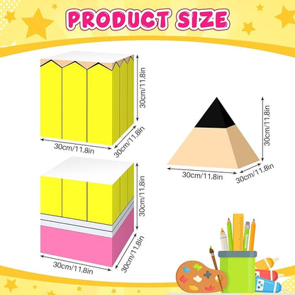 6 Pcs Back to School Decoration Large Pencil Boxes Pencil Decorations - Image 2