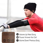 Wireless Hat Music Beanie for Men Women Music Beanie Hat Headphones Headset Speaker Microphone Cap Boys Teens Tech Beanie hat