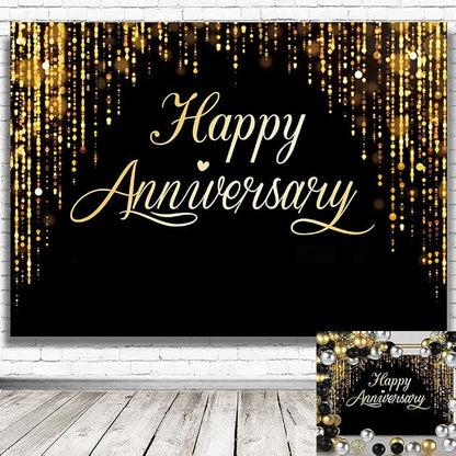 Happy Anniversary Backdrop Party Decorations - Image 2