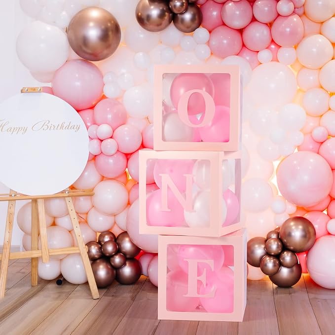 Voircoloria First Birthday Decorations One Balloon Boxes - Image 6