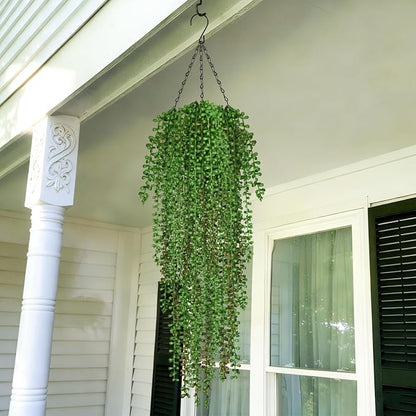 4Pcs Artificial Hanging Plants for Outdoors, Fake Vines Greenery | UV Resistant - Image 3