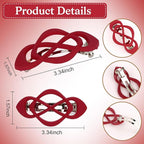 Hair Barrettes for Women 4packs Burgundy Hair Clips French Barrette Vintage HairClips f Stylish Accessories for Women Girls
