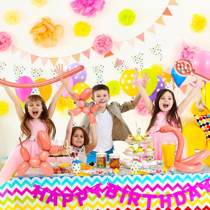 100Pcs Retro Bean Paste 260 balloons, Thickening Latex Bean Paste 260q Balloons - Image 7