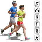 TERSE Black Headbands for Women's Short Hair - Non Slip Elastic Sweat Hairbands, Soft Fabric Hair Wraps for Workout, Yoga, Running, Sports, and Girls
