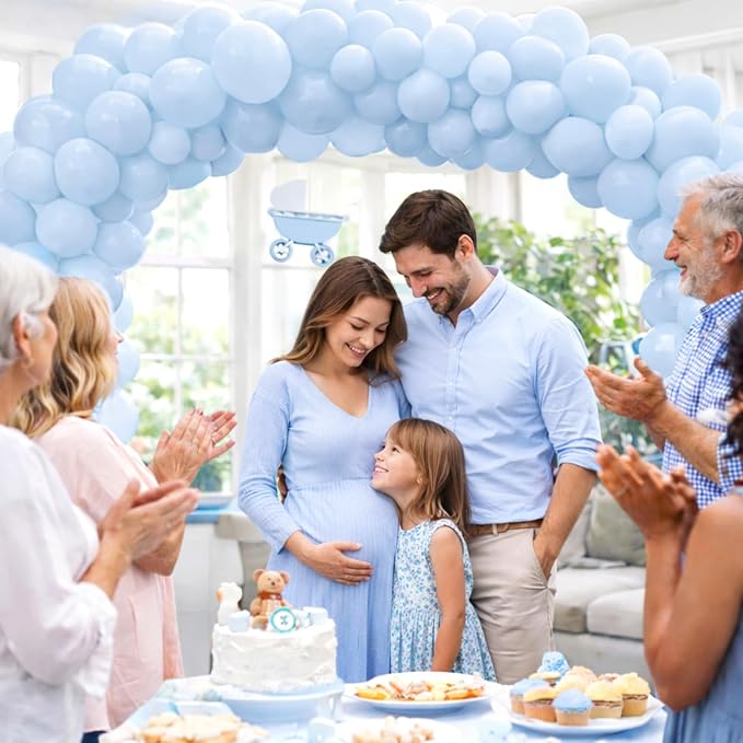 ZENO Light Blue Balloons 50pcs 12 Inch Helium Grade Latex Balloons - Image 3