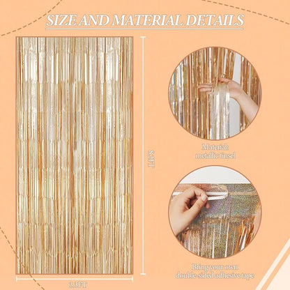 DECOCKRAT 3 Pack Foil Fringe Backdrop - Image 3