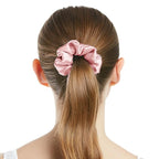 LILYSILK Silk Hair Scrunchies for Frizz&Breakage Prevention, 100% Mulberry Silk Hair Ties No Damage, Elastic Silk ponytail Holders, 1Pc, Rosy Pink