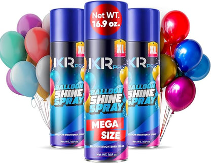 Balloon Shine Spray for Party, 3 Pack x 16.9 oz, Balloons Spray Silicone | by ixirpro