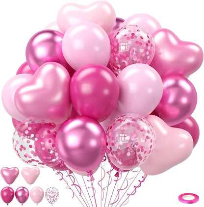 Hot Pink Balloons by Saxuxu