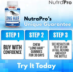 NutraPro Long Hair Gummies – Anti-Hair Loss Supplement for Faster Hair Growth of Weak, Thinning Hair – Grow Long Thick Hair & Increase Hair Volume with Biotin and 10 Hair Vitamins.for Men and Women.