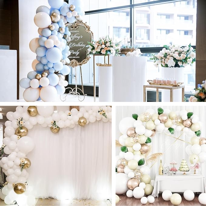 EMART White Balloons 12 Inch 100pcs, Latex Balloons - Image 6