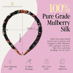 Curlfriend Collective Midnight Blooms Comfort Curve Silk Headband – 100% Mulberry Silk, No-Slip, No Headache, Wide Luxury Hair Accessory for Women, Gentle & Stylish for Curly & Textured Hair