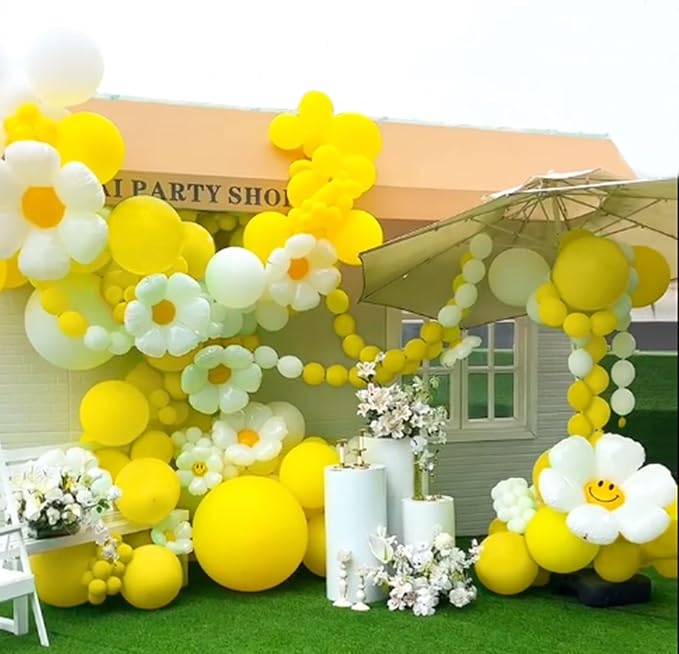 134Pcs Yellow Balloons Different Sizes 5 10 12 18 Inch Yellow Balloon Garland - Image 6