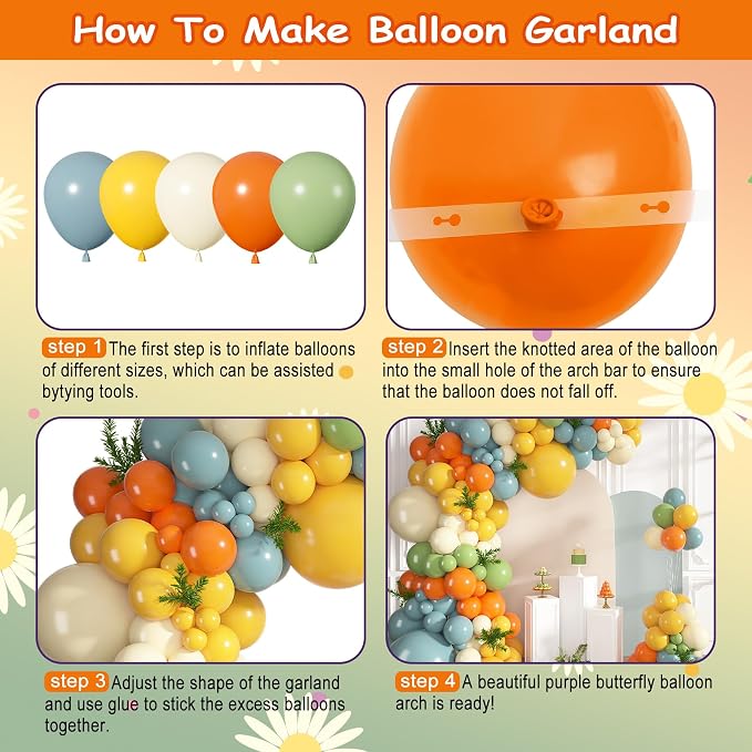 152Pcs Here Comes the Son Balloon Arch Garland Kit | Retro Boho Dusty Blue - Image 7