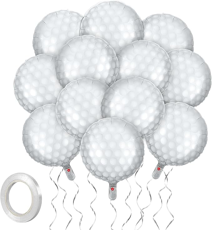 Fovths 12 Pieces Inflatable Golf Balloons 18 Inches Golfs Foil Balloons Themed by Fovths