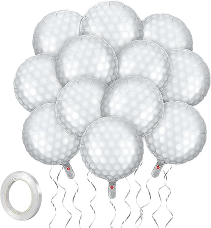 Fovths 12 Pieces Inflatable Golf Balloons 18 Inches Golfs Foil Balloons Themed by Fovths