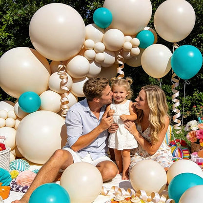 32Pcs White Sand Big Balloons 18 Inch, Round Large Latex Party Balloons - Image 7