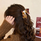 Deer Hair Clips for Women Christmas Reindeer Hair Claw Clips Cute Strong Hold Brown Fawn Hair Jaw Clip Non-slip Animal Hair Barrettes Christmas Holiday Hair Accessories for Thick Thin Hair Decoration