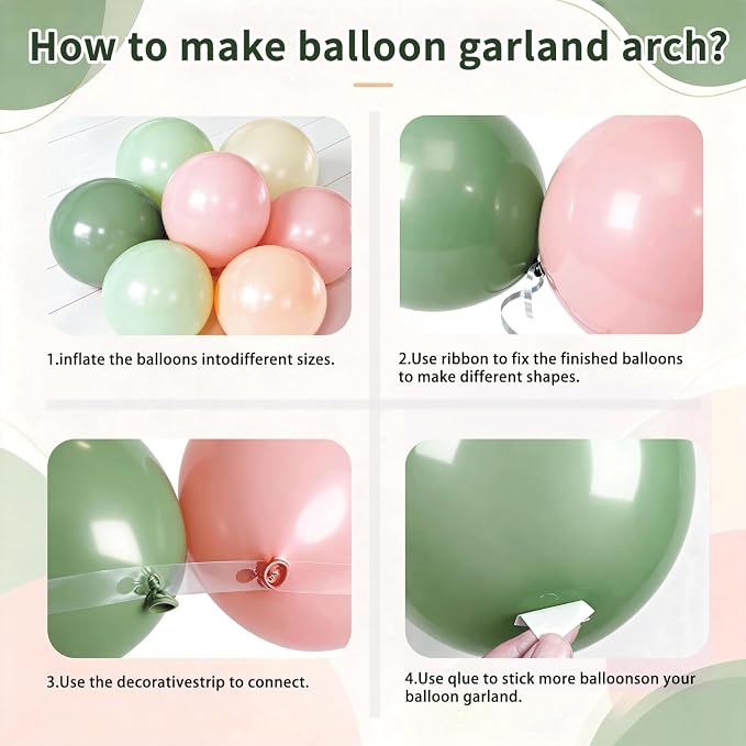 Pink and Green Balloon Arch Kit, Baby Boxes, Baby Shower Decorations Girl | - Image 3