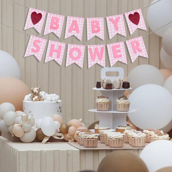 Custom Banner Kit, 28 Pink Printed Burlap Banner - Image 7