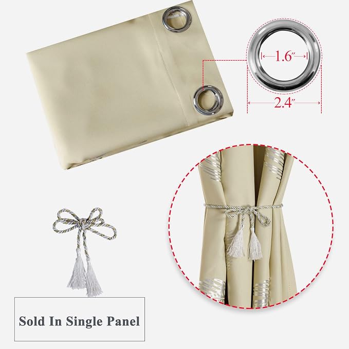 Wide Drape for Patio Door 100W x 108L Inch Length Designed Curtain - Image 7