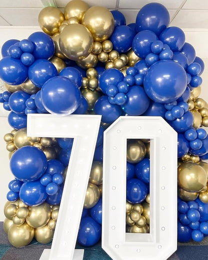 Royal Blue and Gold Balloon Arch Garland Kit 153pcs - Image 9