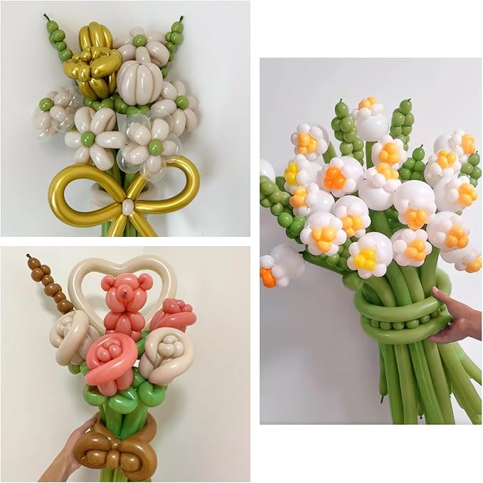 100Pcs 260 Balloons Brown Long Balloons - Image 6