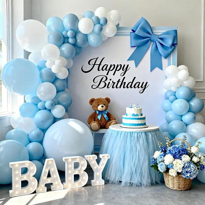Patimate Light Blue Balloons 100pcs 12 Inch Pastel Blue Latex Balloons | - Image 4