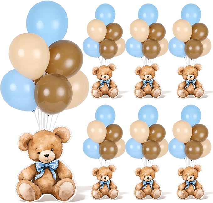 4 Sets Balloon Stand Kit for Table Bear Baby Shower Tables Centerpieces by Unknown