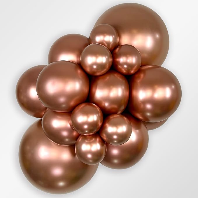 Sempertex Reflex Rose Gold Balloons, 11 Inch, vibrant color, - Image 2