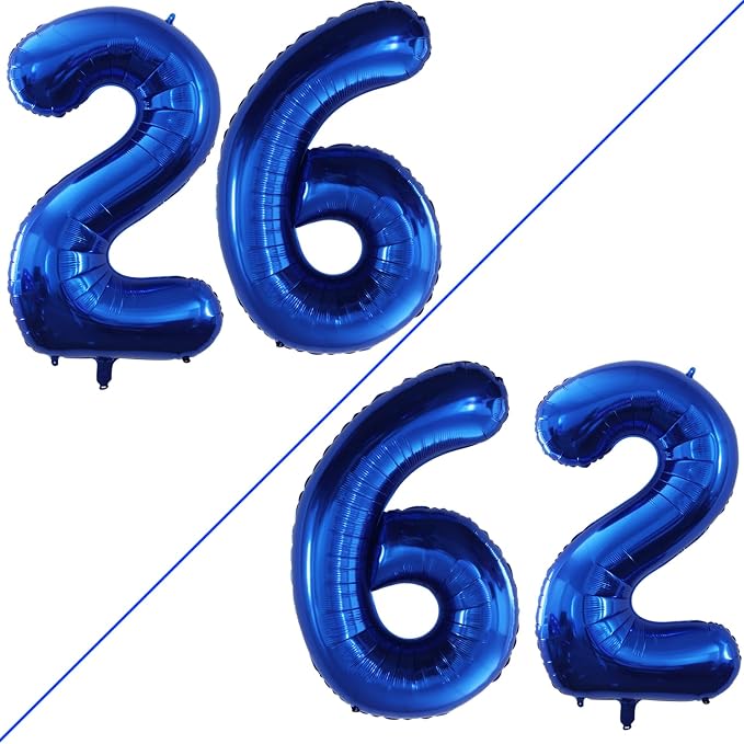 Number 26 Balloons for 26th Birthday Party Decorations, 42 Inch Jumbo Foil by GOER