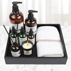 Leather Valet Organizer for Men – Black Catchall for Wallet, Keys, EDC, Jewelry, and Perfume – Nightstand, Dresser, and Bathroom Vanity Storage