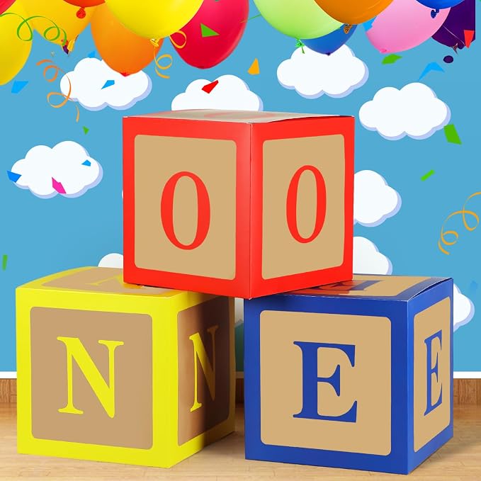 Zhanmai 3 Pcs Toy Inspire Party Decorations ONE Balloon Boxes by Zhanmai