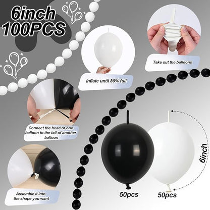 Black and White Quick Link Balloons - Image 2