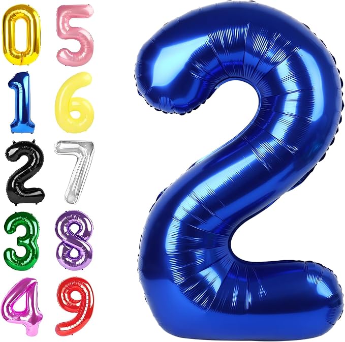 Numbers 1 Balloon 40Inch Navy Blue Balloons by Argthjy