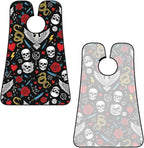 Beard Hair Catcher for Men, Waterproof Shaving Bib Apron Non-Stick, Trimming Tool for Dad Husband, Cool Rock Wild Eagle Red Rose Skull Floral Shave Bib