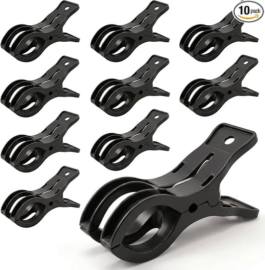 Putros 10 Pack Balloon Arch Clips 3.5 Inch Black Spring Clamps by Putros