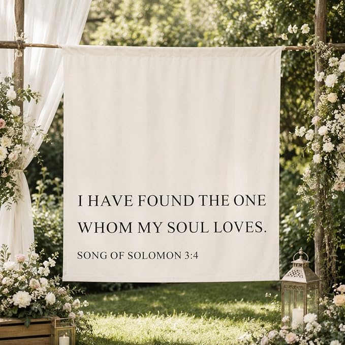 Chumia Christian Wedding Banner I Have Found The One Whom My Soul Loves Song of - Image 4