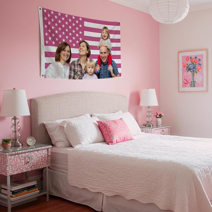 Nxwdwqa Custom Pink America Flag 3X5 Ft Personalized Flags Design Your Image - Image 2