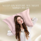 ZIMASILK 100% Pure Mulberry Silk Pillowcase for Hair and Skin Health,Soft and Smooth,Both Sides Premium Grade 6A Silk,600 Thread Count,with Hidden Zipper,1pc (Queen 20''x30'',Pale Pink)